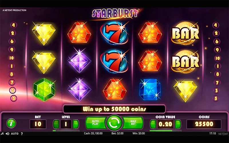 Jugar Starburst slot en Colombia gratis